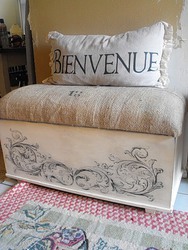 Делаем пуфик в винтажном стиле