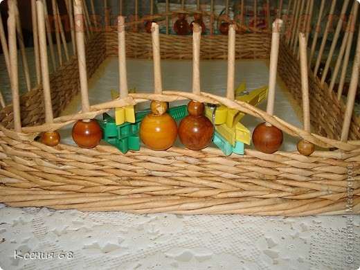 Мастер-класс по плетению из газет. Поднос с фанерным дном Мастер-класс по плетению из газет. Поднос с фанерным дном