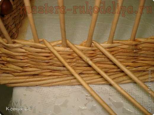 Мастер-класс по плетению из газет. Поднос с фанерным дном Мастер-класс по плетению из газет. Поднос с фанерным дном