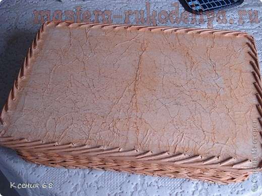 Мастер-класс по плетению из газет. Поднос с фанерным дном Мастер-класс по плетению из газет. Поднос с фанерным дном