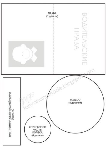 Машинка-подушка и игрушка-развивайка для малышей. Выкройка Машинка-подушка и игрушка-развивайка для малышей. Выкройка
