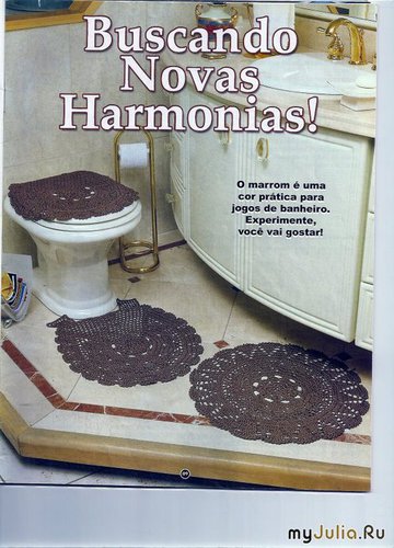 Подборка вязанных комплектов для ванной Подборка вязанных комплектов для ванной