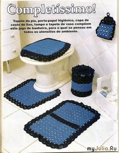 Подборка вязанных комплектов для ванной Подборка вязанных комплектов для ванной