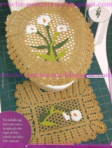 Подборка вязанных комплектов для ванной Подборка вязанных комплектов для ванной