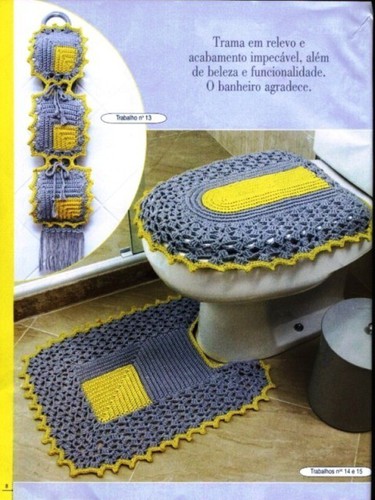 Подборка вязанных комплектов для ванной Подборка вязанных комплектов для ванной