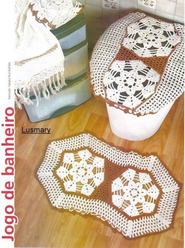 Подборка вязанных комплектов для ванной Подборка вязанных комплектов для ванной