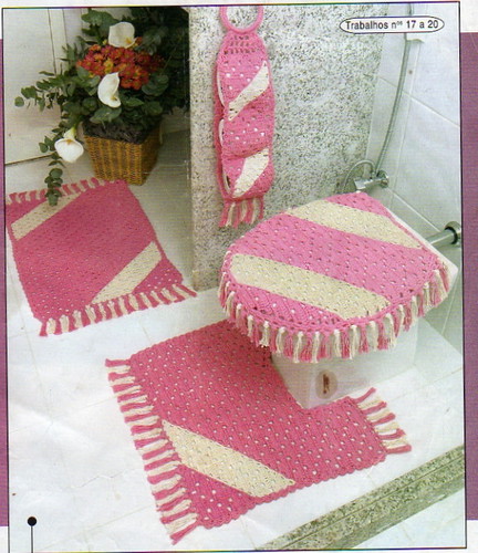 Подборка вязанных комплектов для ванной Подборка вязанных комплектов для ванной