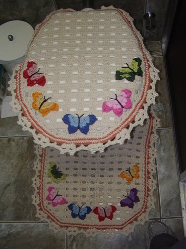 Подборка вязанных комплектов для ванной Подборка вязанных комплектов для ванной