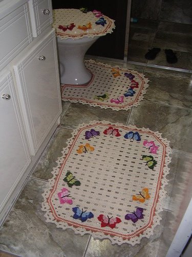 Подборка вязанных комплектов для ванной Подборка вязанных комплектов для ванной