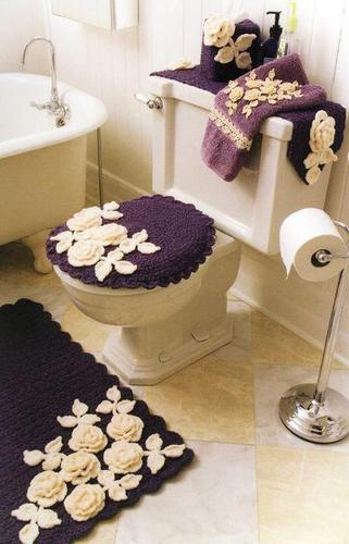 Подборка вязанных комплектов для ванной Подборка вязанных комплектов для ванной