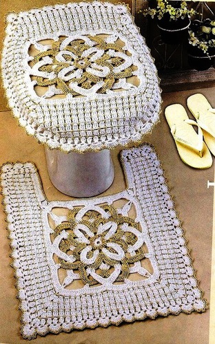 Подборка вязанных комплектов для ванной Подборка вязанных комплектов для ванной