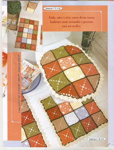 Подборка вязанных комплектов для ванной Подборка вязанных комплектов для ванной