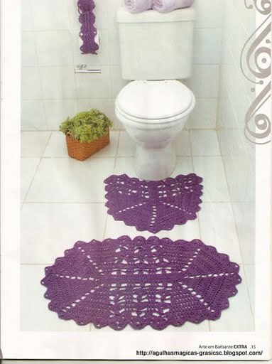 Подборка вязанных комплектов для ванной Подборка вязанных комплектов для ванной