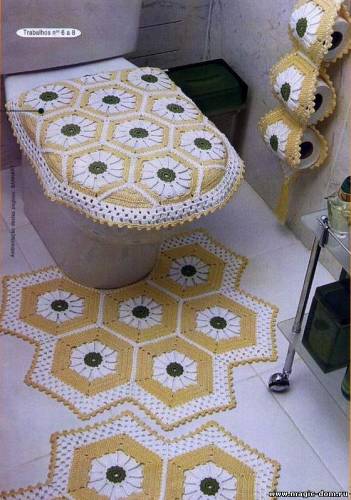 Подборка вязанных комплектов для ванной Подборка вязанных комплектов для ванной