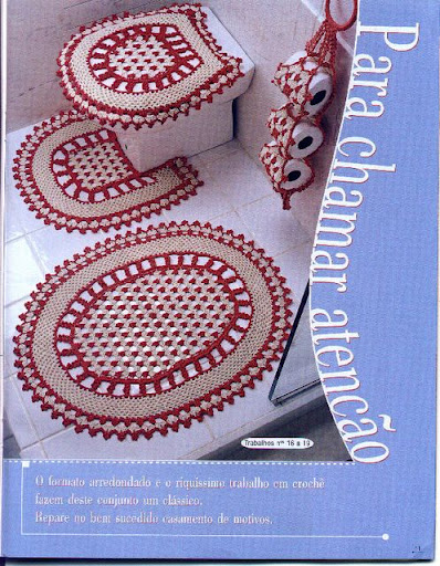 Подборка вязанных комплектов для ванной Подборка вязанных комплектов для ванной