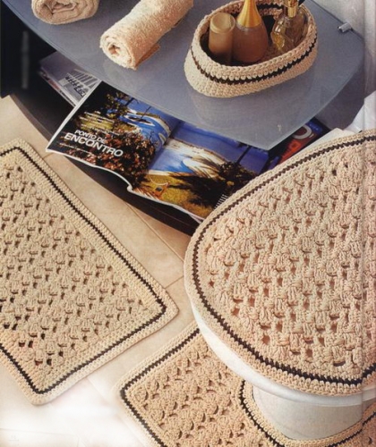 Подборка вязанных комплектов для ванной Подборка вязанных комплектов для ванной